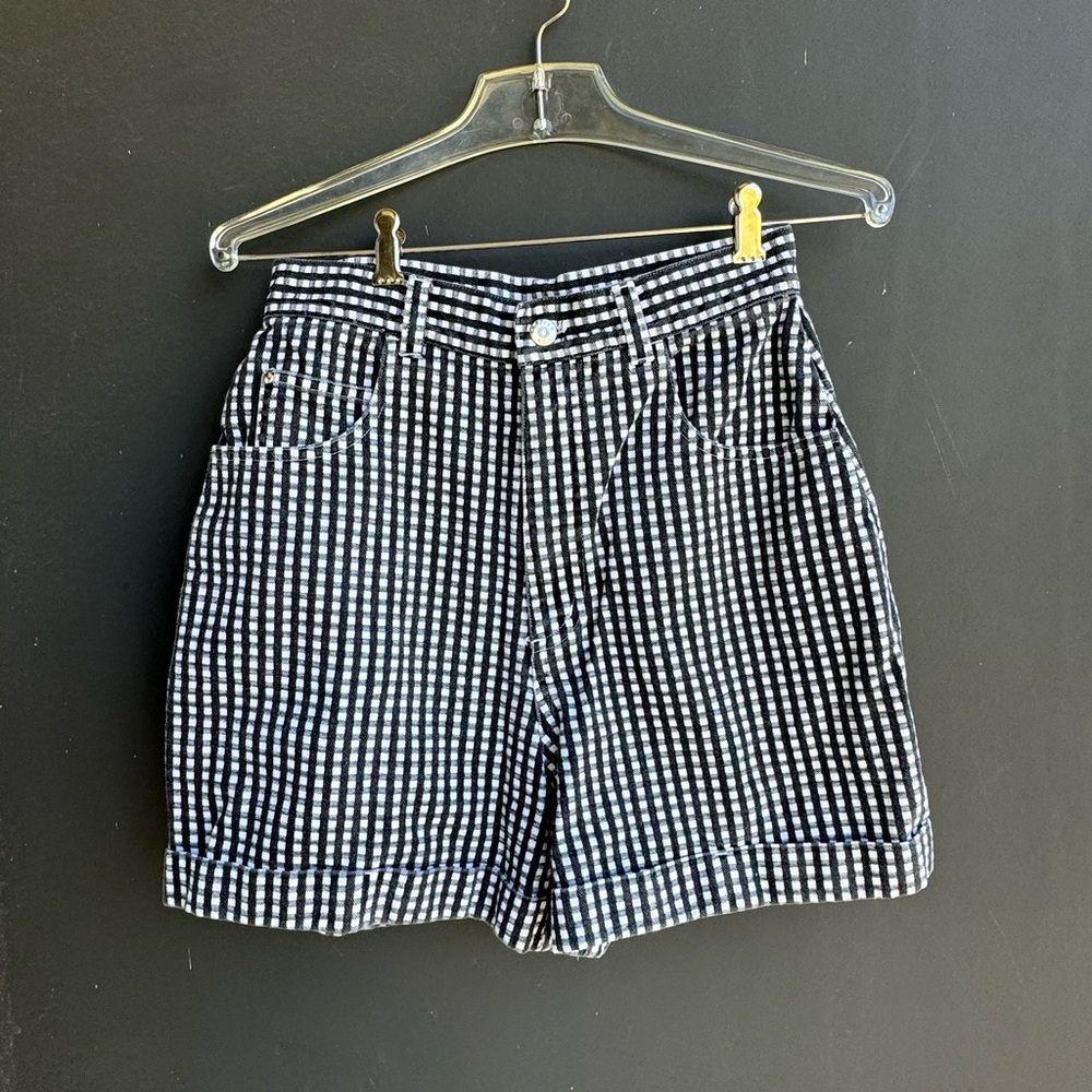 Copper Key Black and White Gingham Shorts